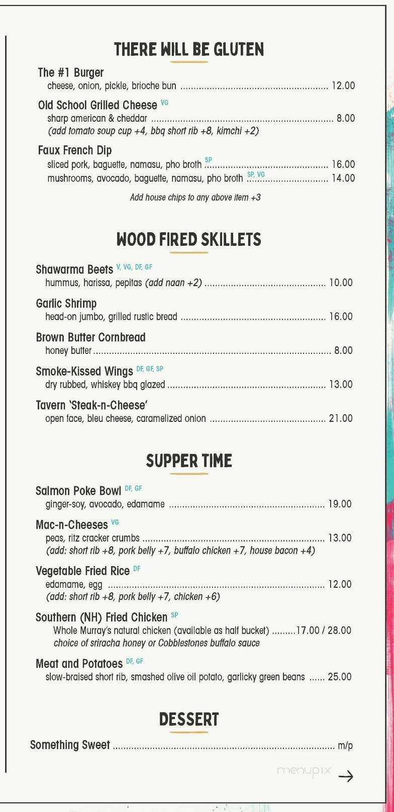 Stones Social - Nashua, NH menu_pic