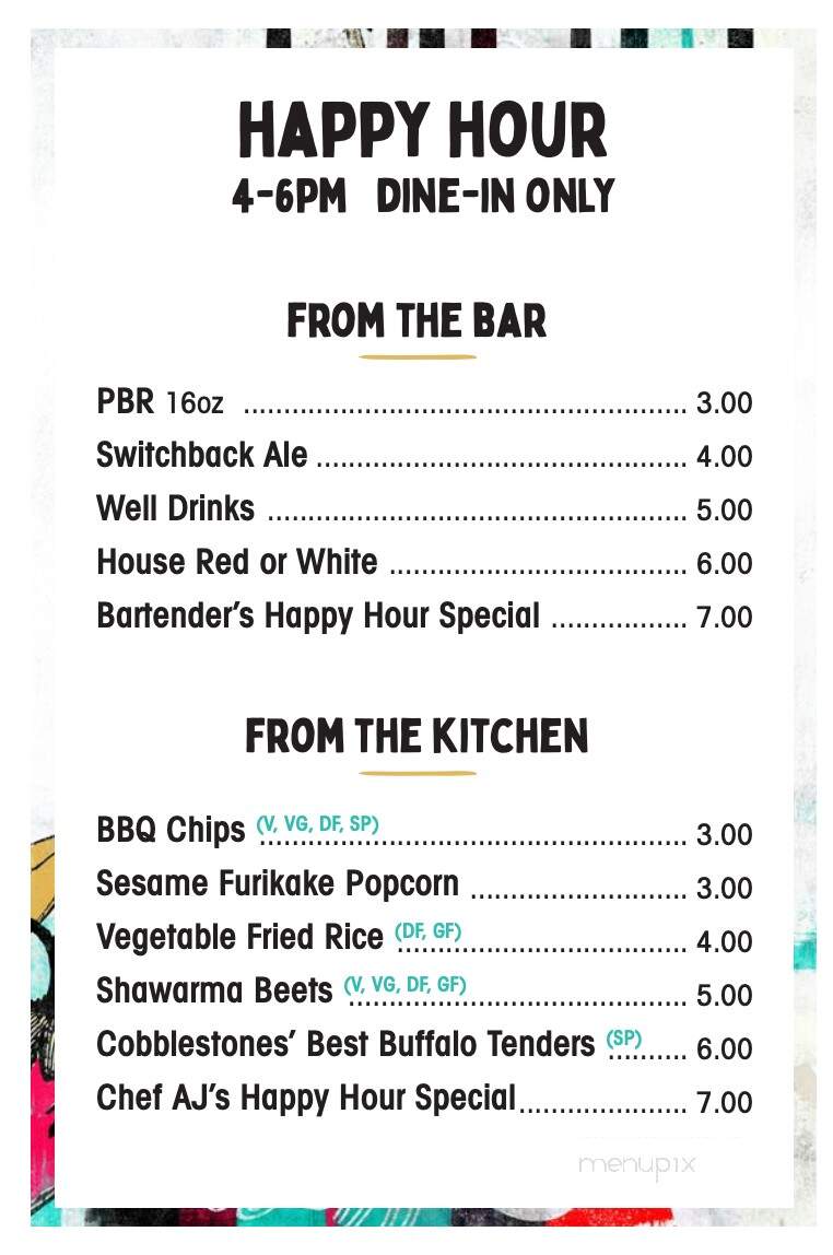 Stones Social - Nashua, NH menu_pic