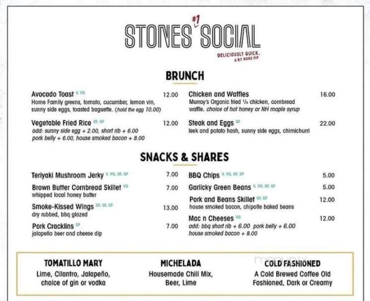 Stones Social - Nashua, NH menu_pic