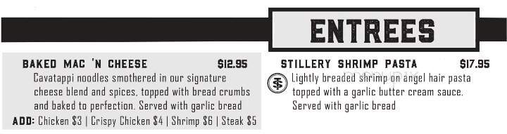The Stillery - Richfield, WI menu_pic
