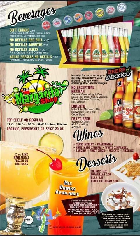 Ayala's Grill - Spring City, TN menu_pic