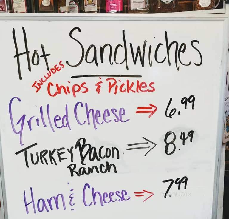 Berkeley Bob's Coffee House - Cullman, AL menu_pic