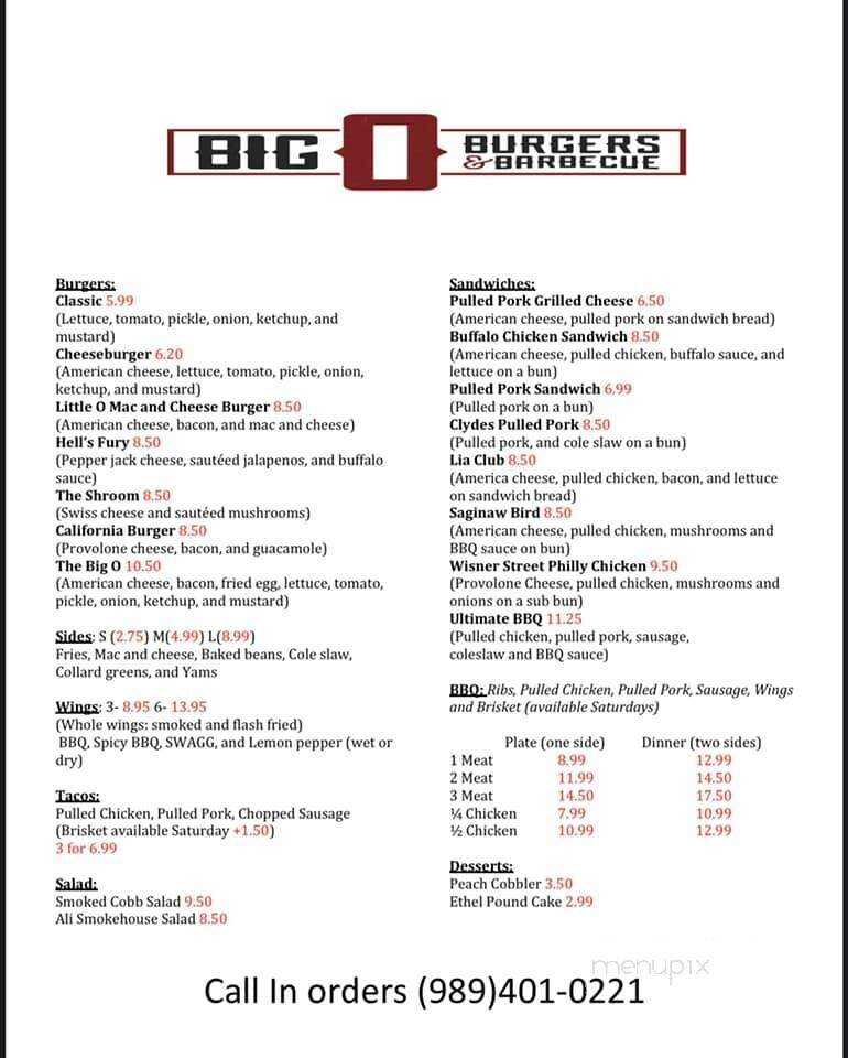 Big O Burgers & Barbecue - Saginaw, MI