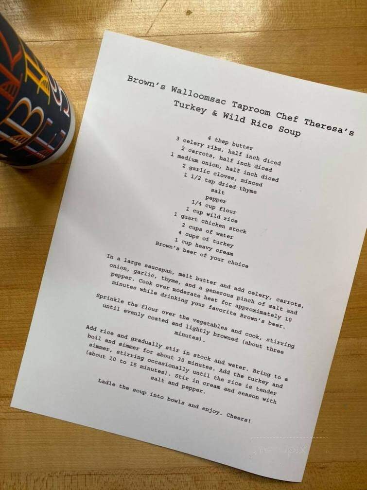 Brown's Brewing Co - Troy, NY menu_pic