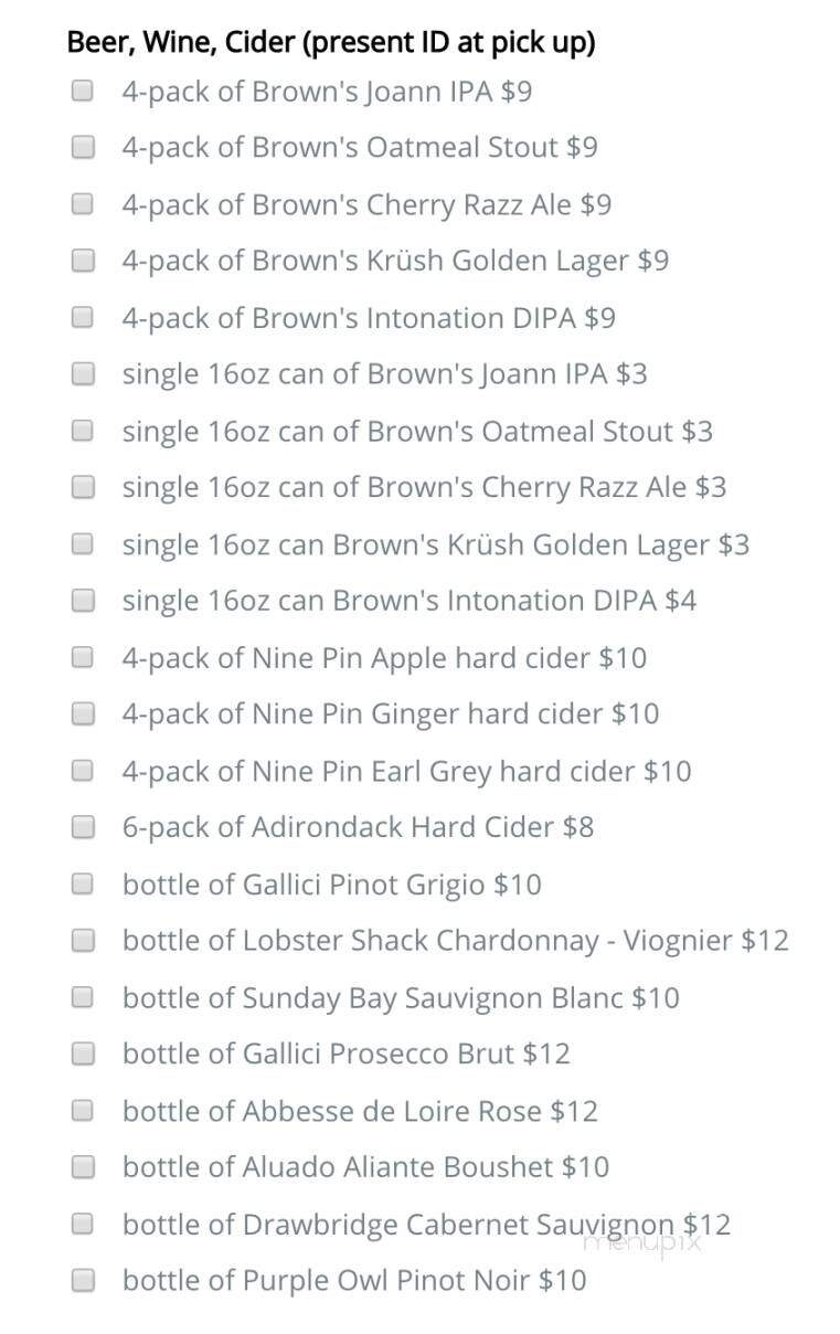 Brown's Brewing Co - Troy, NY menu_pic