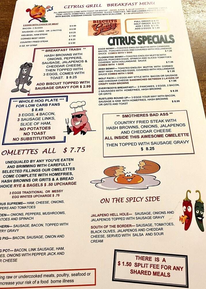 Citrus Grill - Dunnellon, FL menu_pic