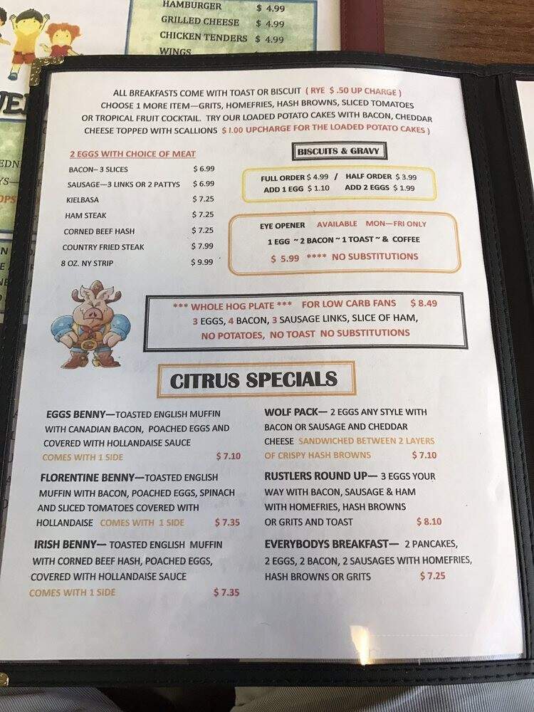 Citrus Grill - Dunnellon, FL menu_pic