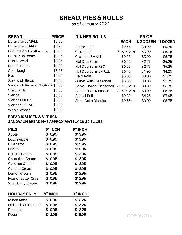 Continental Pastries & Deli - Battle Creek, MI menu_pic