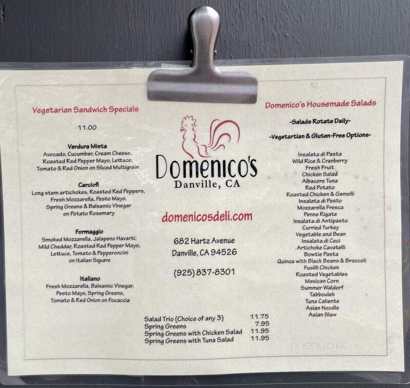 Domenico's Delicatessen - Danville, CA menu_pic