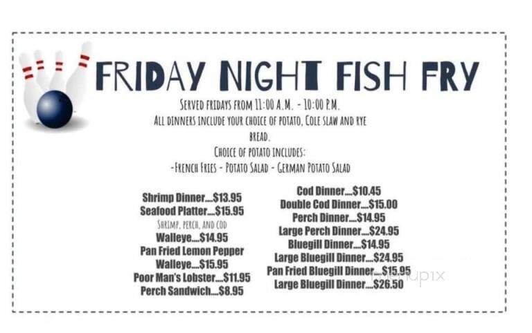 Ledgeview Lanes - Fond Du Lac, WI menu_pic