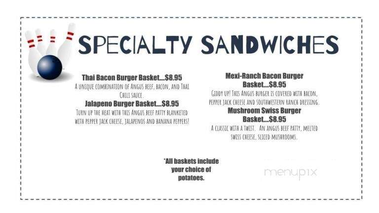 Ledgeview Lanes - Fond Du Lac, WI menu_pic