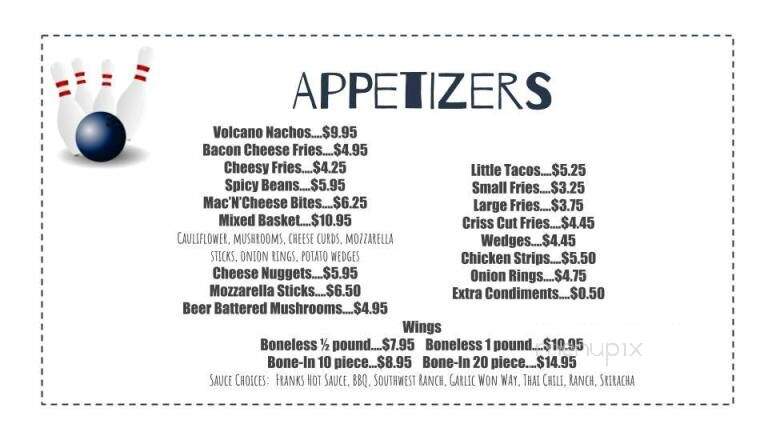 Ledgeview Lanes - Fond Du Lac, WI menu_pic