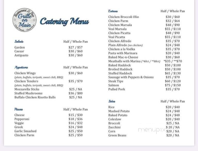 Grille on Main - Douglas, MA menu_pic