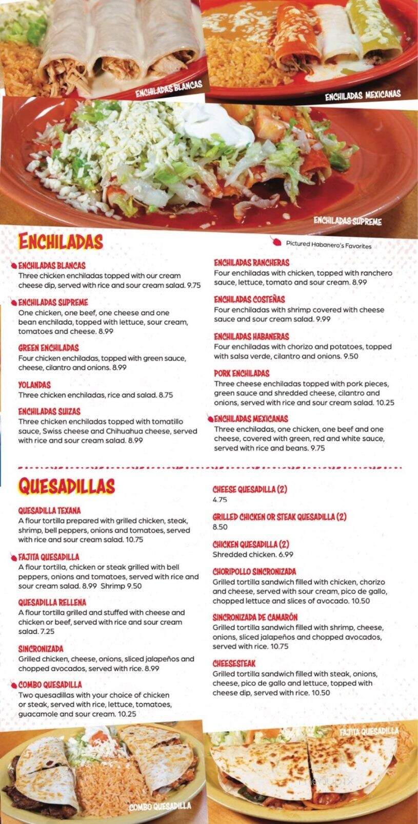 Habaneros Mexican Grill - Carthage, MO menu_pic