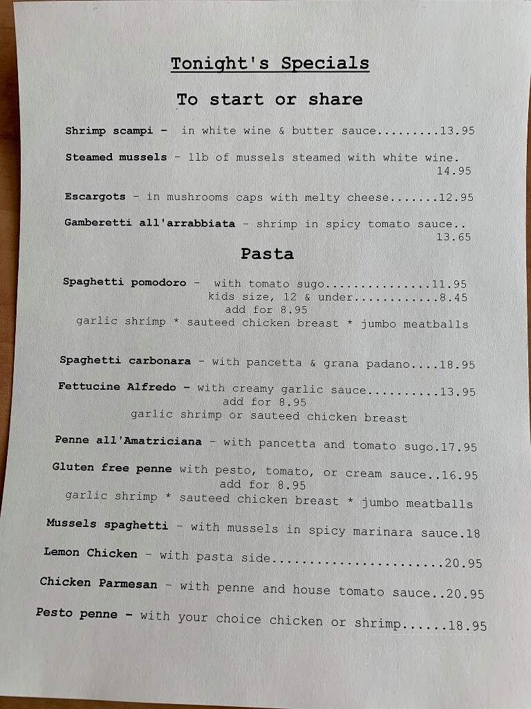 Joe's Wood Fired Pizza - Langley, WA menu_pic