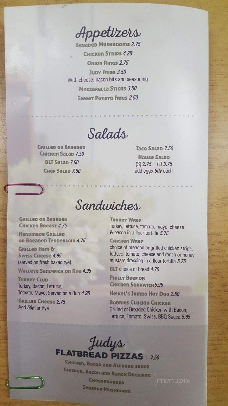 Judy's Kitchen - Cerro Gordo, IL menu_pic