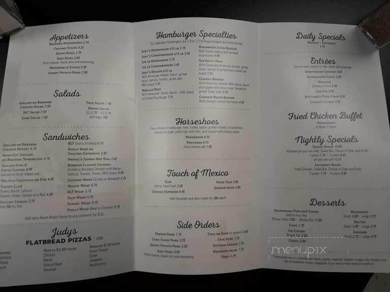 Judy's Kitchen - Cerro Gordo, IL menu_pic