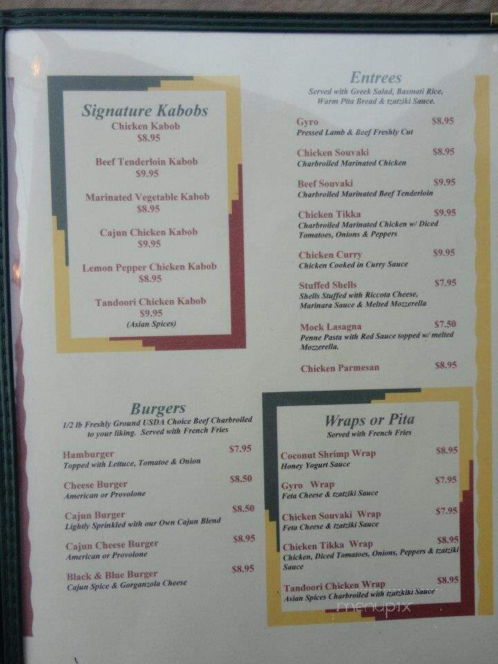 Kabob Kafe - Ellicottville, NY menu_pic