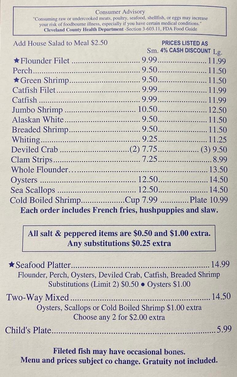 Kelly's seafood discount