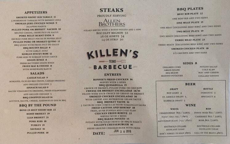 Killen's Barbecue - Pearland, TX