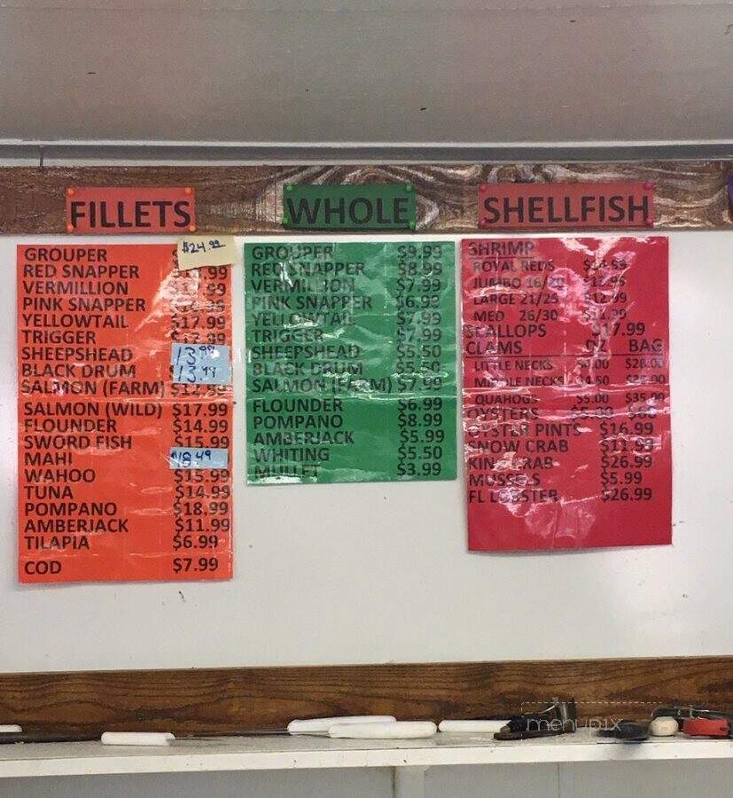 Kyle's Seafood Market - St Augustine, FL menu_pic