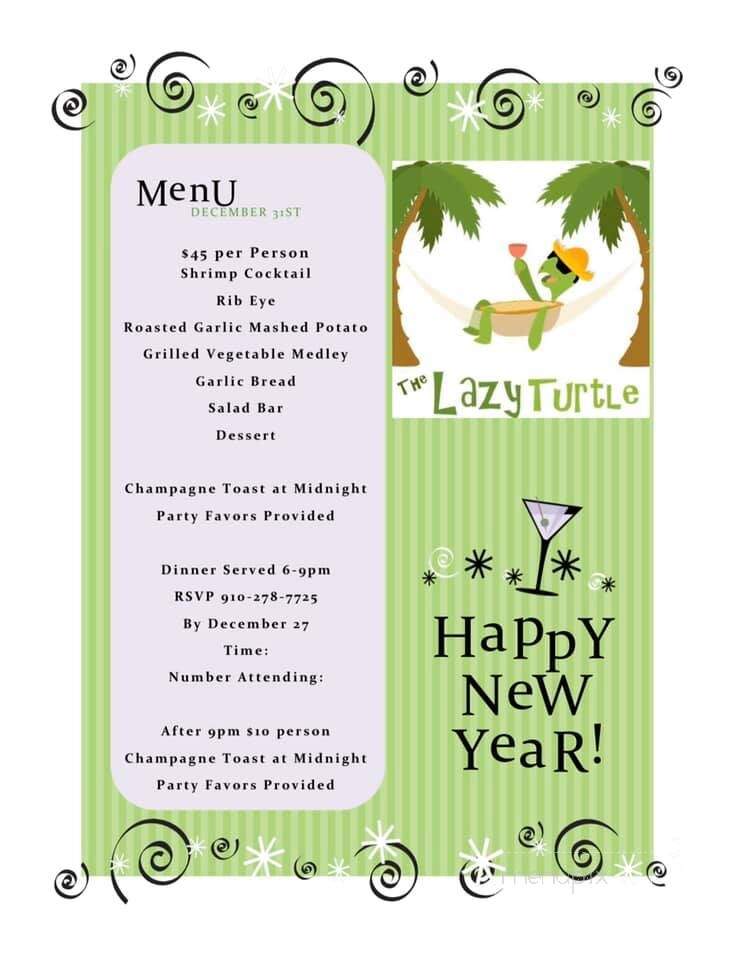 Lazy Turtle Bar & Grill - Oak Island, NC menu_pic