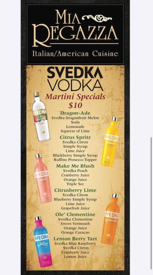 Mia Regazza - Abington, MA menu_pic