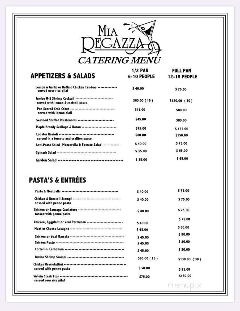 Mia Regazza - Abington, MA menu_pic