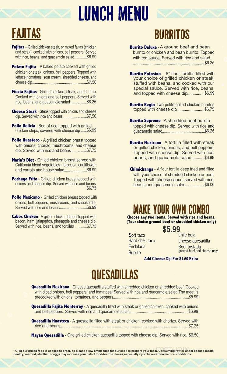 Mi Pueblito - Huntingdon, TN menu_pic