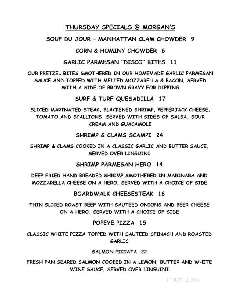Morgans Publick House - Tappan, NY menu_pic