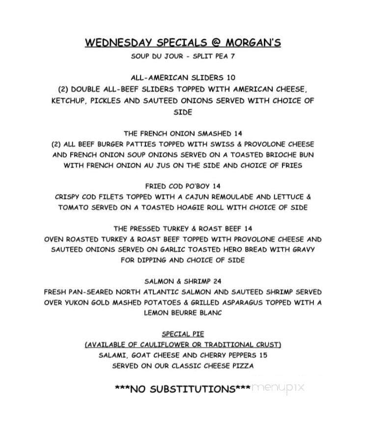 Morgans Publick House - Tappan, NY menu_pic
