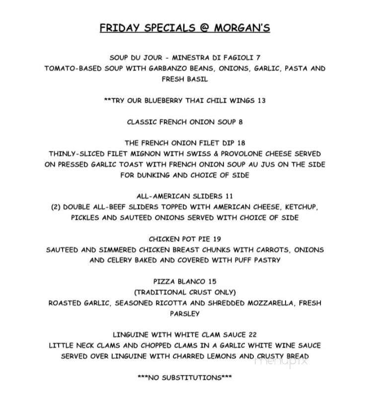 Morgans Publick House - Tappan, NY menu_pic