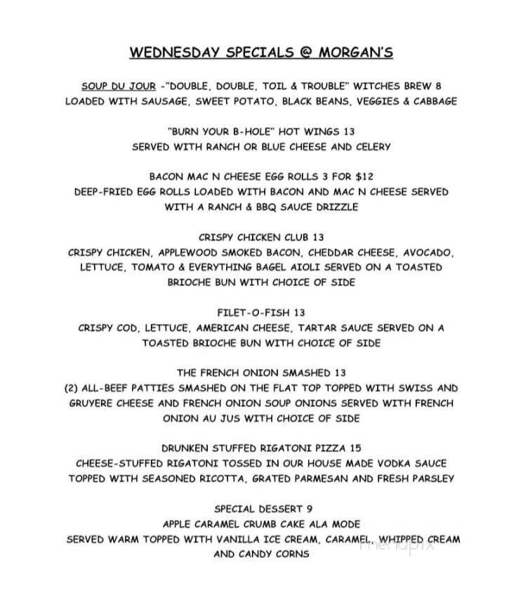 Morgans Publick House - Tappan, NY menu_pic