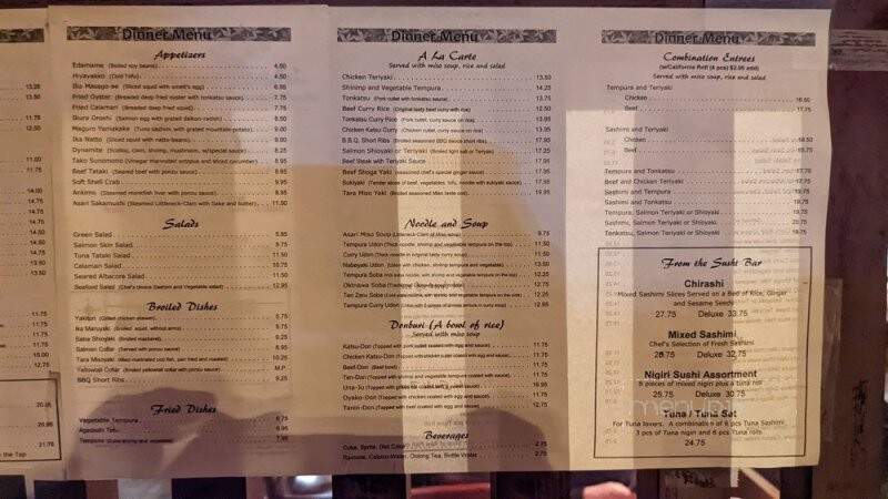 Ninja Sushi - Walnut, CA menu_pic