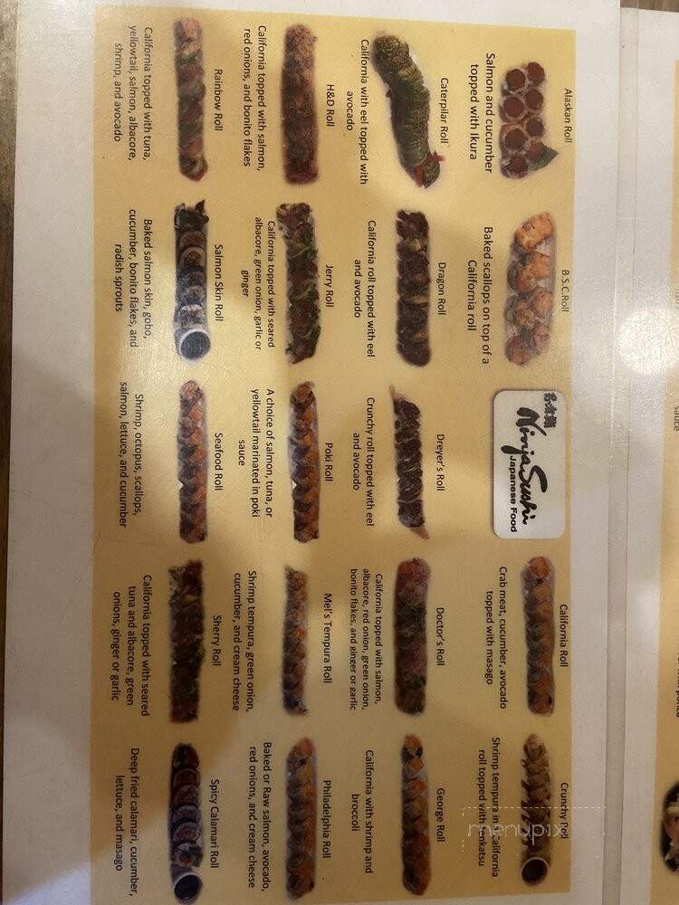 Ninja Sushi - Walnut, CA menu_pic