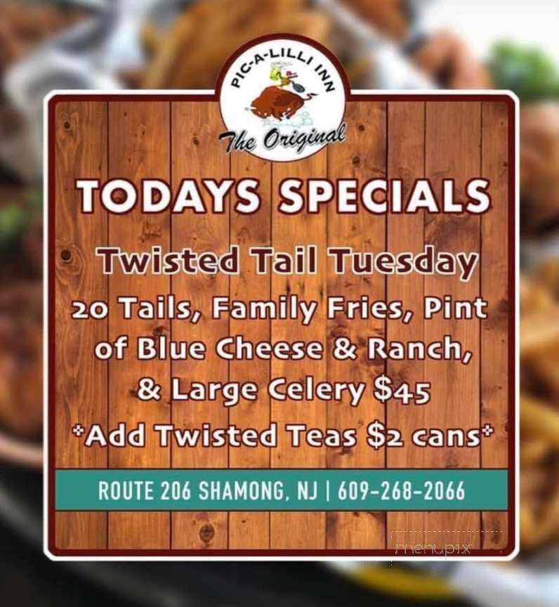 Pic-A-Lilli Inn Takeout - Shamong, NJ menu_pic