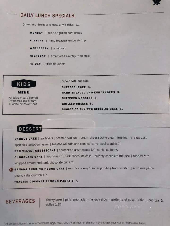 Root Cellar - Batesburg, SC menu_pic