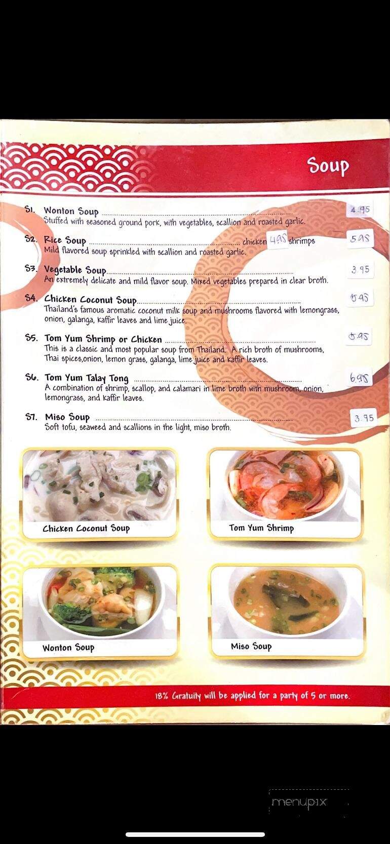 Tom Yum Thai & Sushi - Dunedin, FL menu_pic