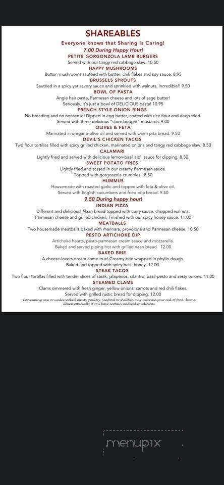 Pentagon Bistro & Martini - Liberty Lake, WA menu_pic