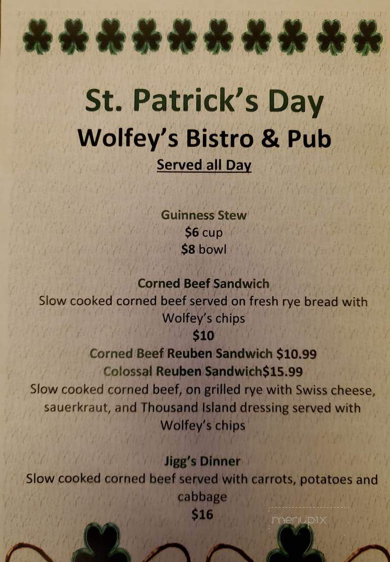 Wolfey's Bistro and Pub - Elyria, OH menu_pic