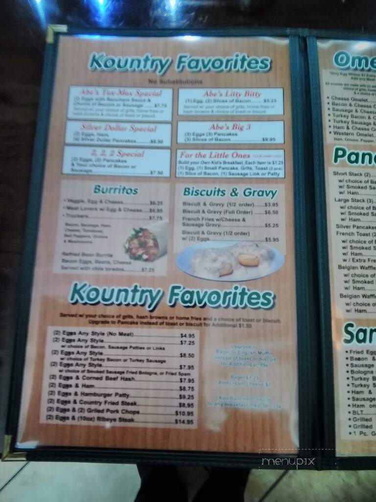 Menu Of Kountry Kitchen In Immokalee