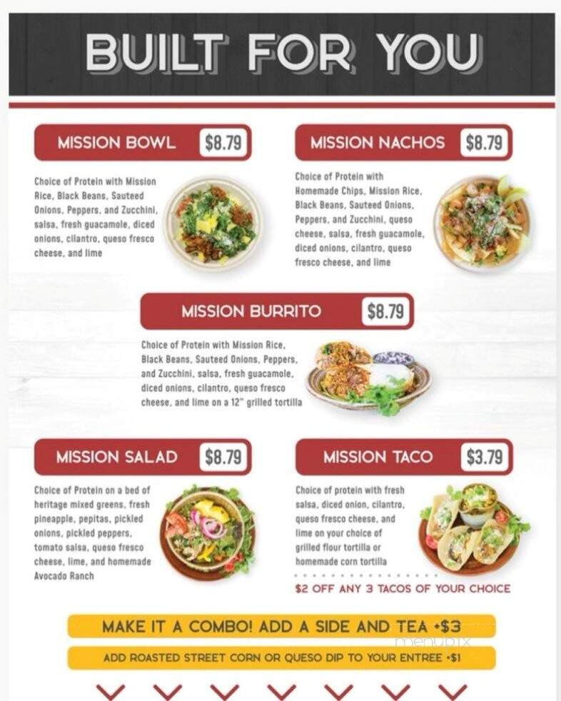 Mission Grill - Anderson, SC menu_pic