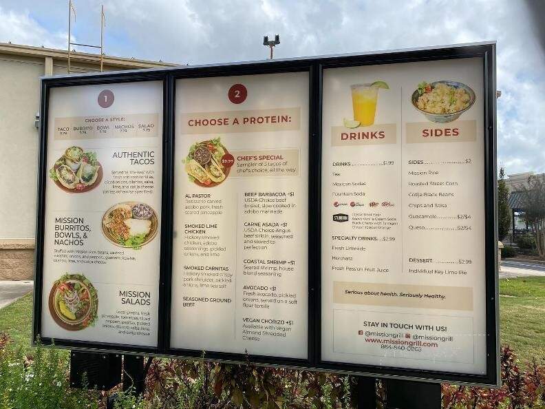 Mission Grill - Anderson, SC menu_pic