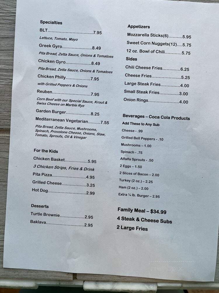 Belly Busters Restaurant - Deland, FL menu_pic