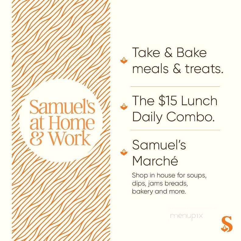 Samuel's Coffee House - Summerside, PE menu_pic