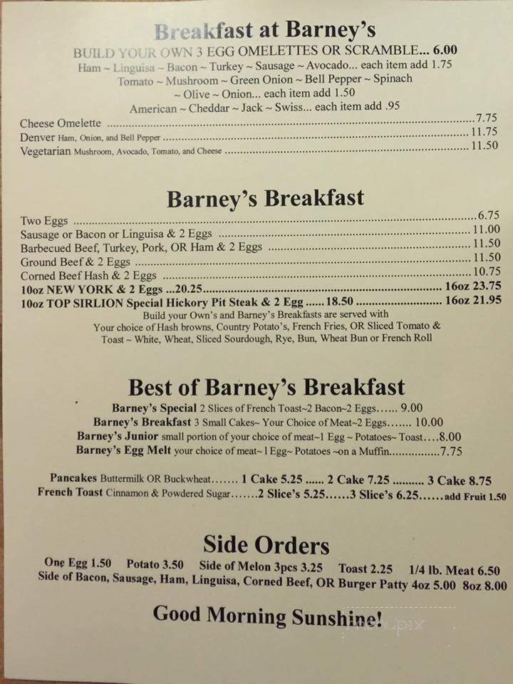 Barney's Hickory Pit - Concord, CA menu_pic