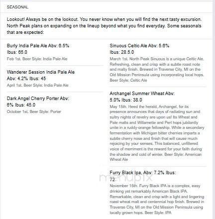 Bowers Harbor Inn - Traverse City, MI menu_pic