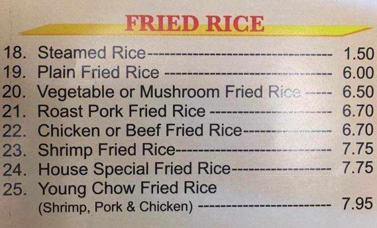 Five Star Chinese Restaurant - Cobourg, ON menu_pic