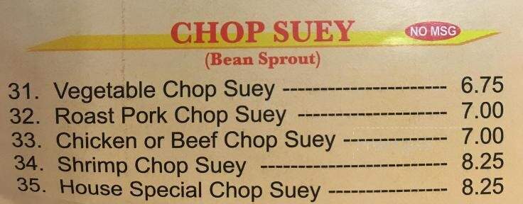 Five Star Chinese Restaurant - Cobourg, ON menu_pic