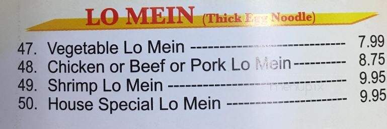 Five Star Chinese Restaurant - Cobourg, ON menu_pic
